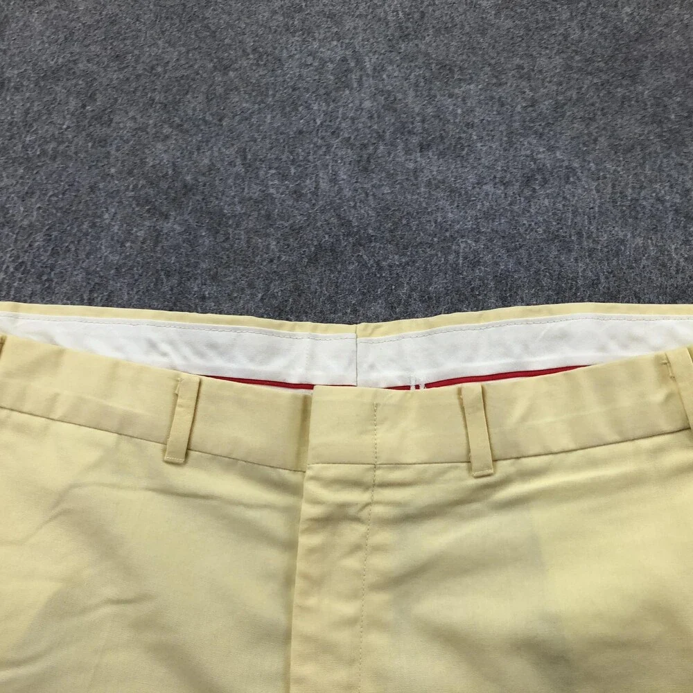Vintage Orvis Pants Mens 38x32 Yellow Chino Straight Leg Casual Cotton 70s USA